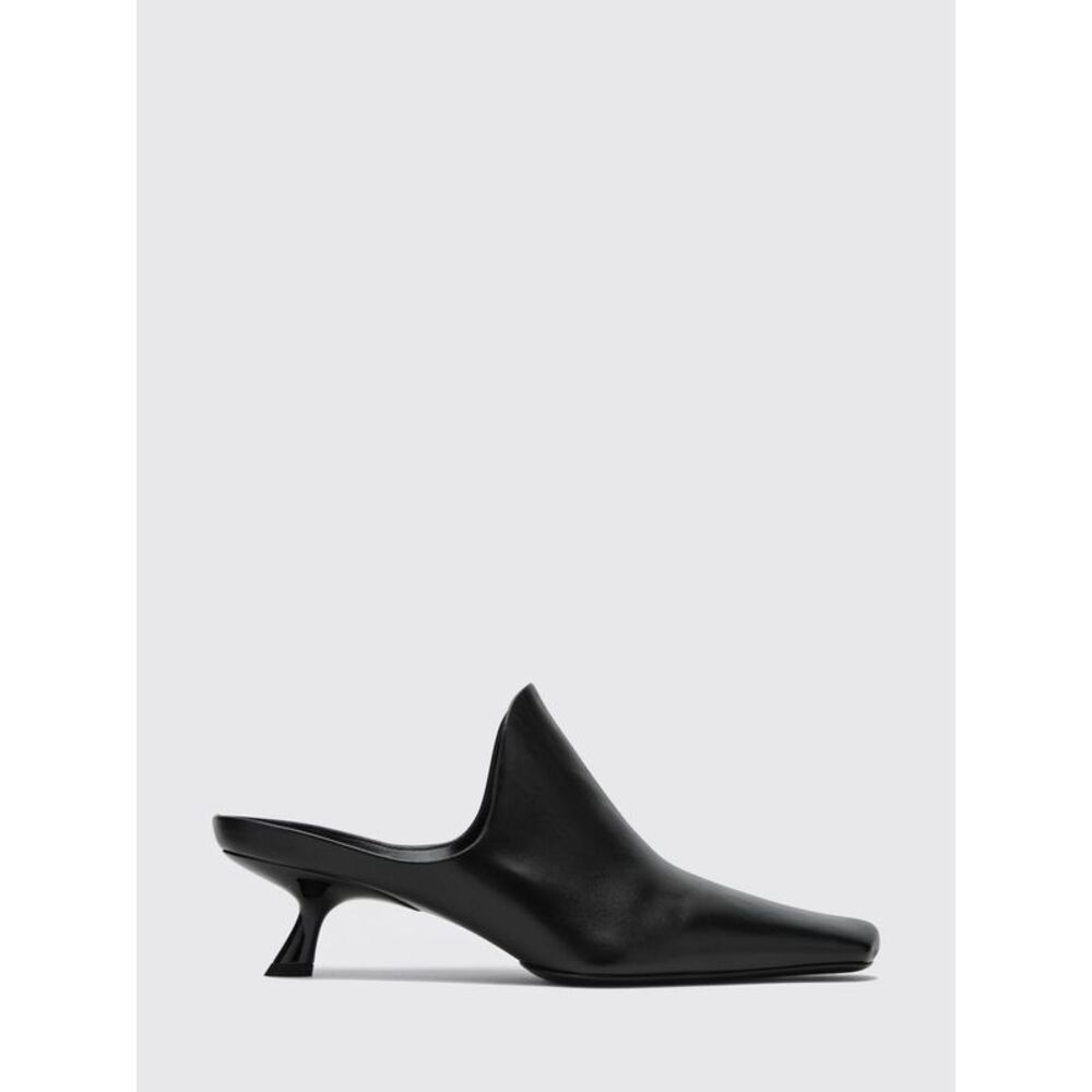 Loewe Women Loewe Emily Calfskin Mules With Square Toe And Flared Heel